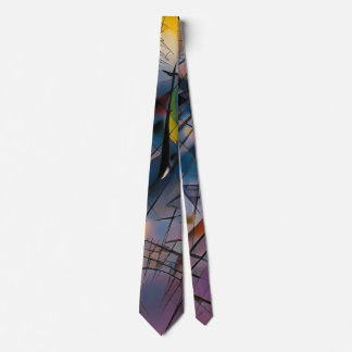 Abstract lines and shapes tie