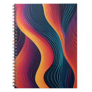 Abstract lines art pattern notebook