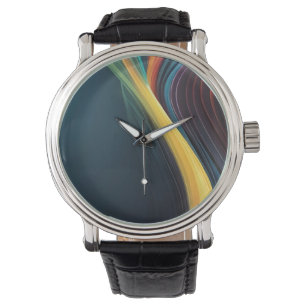 Abstract lines art pattern watch
