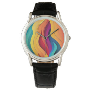 Abstract lines art pattern watch