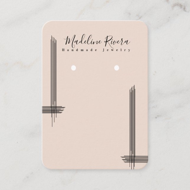 Abstract Lines Artisan Earring Display Cards (Front)
