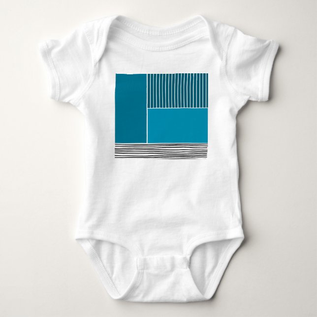 Abstract Lines  Baby Bodysuit (Front)