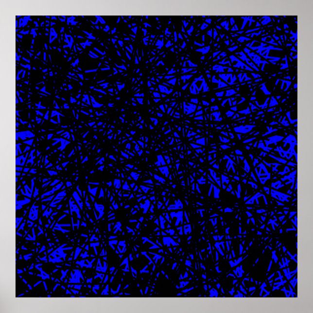 Abstract Lines - Blue Poster (Front)
