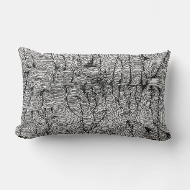 Abstract Lines Lumbar Cushion (Front)