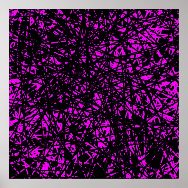 Abstract Lines - Magenta Poster (Front)