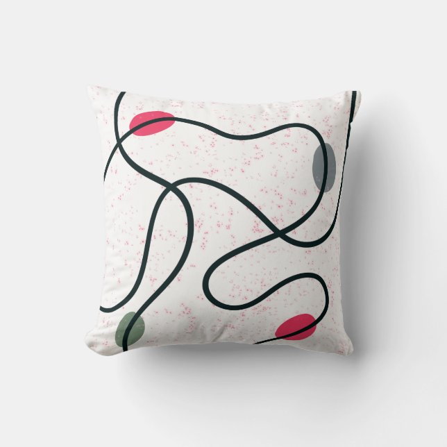 Abstract lines modern throw pillow (Front)