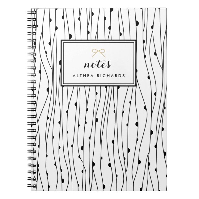 Abstract Lines Personalised Notebook (Front)
