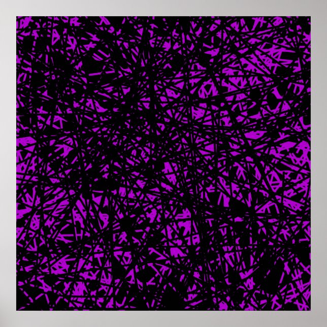 Abstract Lines - Purple Poster (Front)