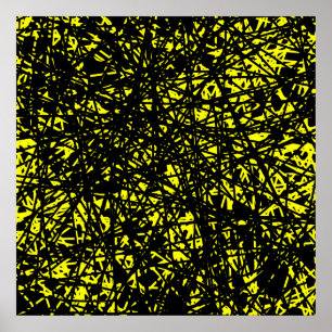Abstract Lines - Yellow Poster