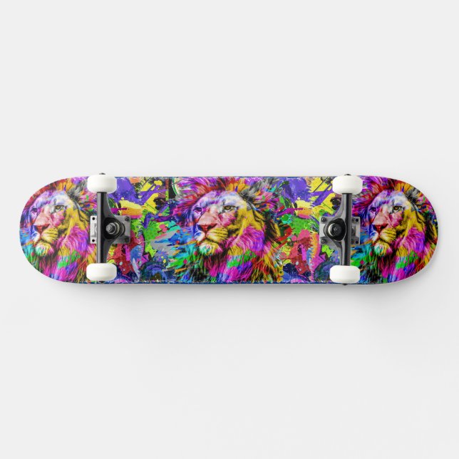 Abstract Lion 8 1/2" Skateboard Deck (Horz)