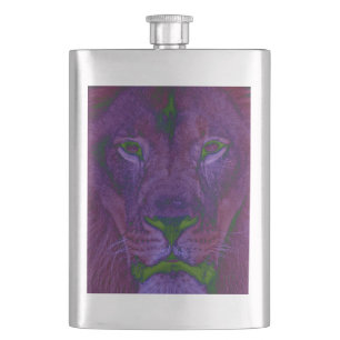 Abstract Lion Classic Flask