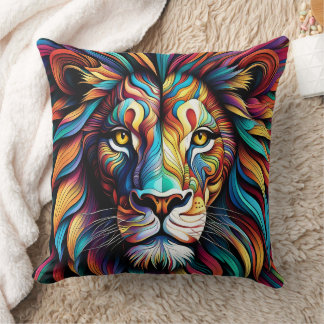 ABSTRACT LION CUSHION