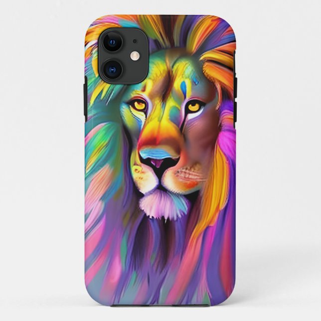 Abstract Lion Face Mystical Fantasy Art Case-Mate iPhone Case (Back)