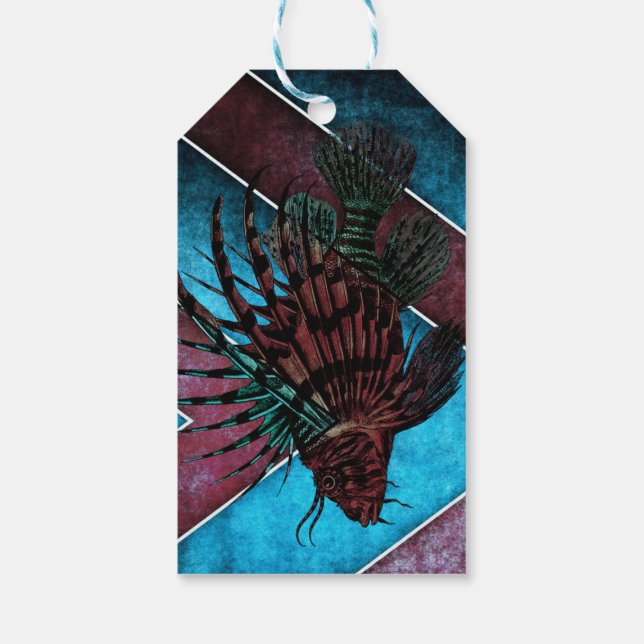 Abstract Lion Fish Gift Tag (Back)
