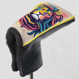 Abstract Lion Head Art Golf Head Cover