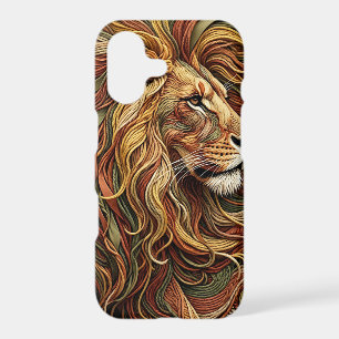 Abstract Lion Mane Earth Tone iPhone Cases