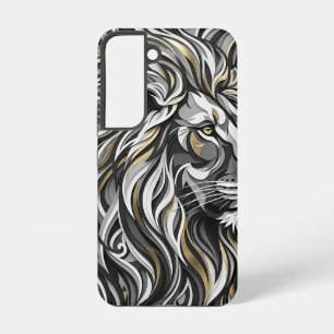 Abstract Lion Mane Gold Paper Samsung Cases