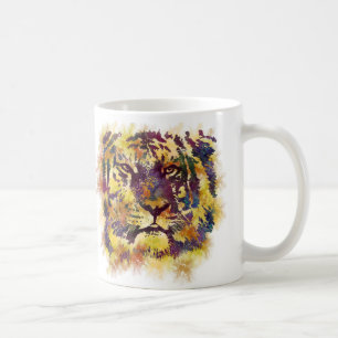 Abstract Lion Paintng Coffee Mug
