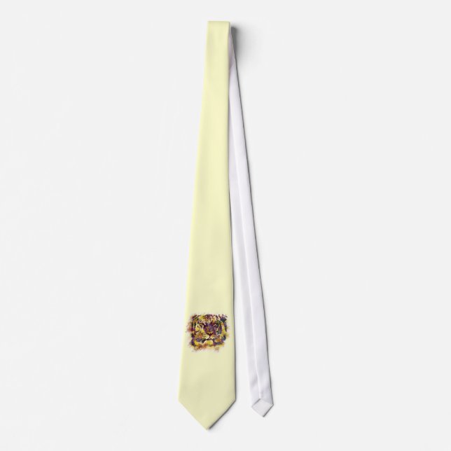 Abstract Lion Paintng Tie (Front)