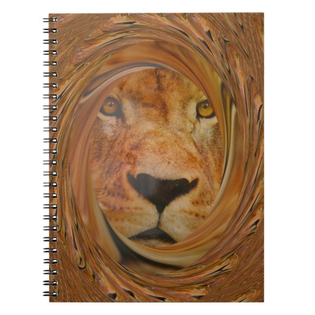 Abstract Lion Safari Art Print Notebook (Front)