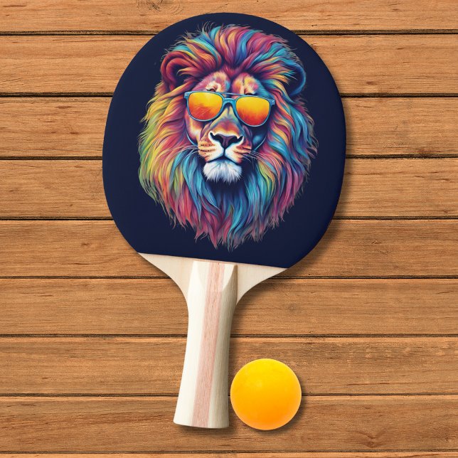 Abstract Lion with Sunglasses  Ping Pong Paddle (Creator Uploaded)