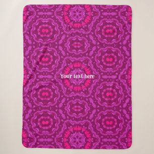 Abstract Liquid Art Mandala Floral Sherpa Blanket