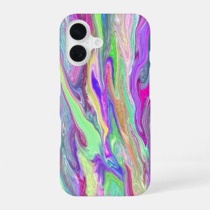 Abstract Liquid Blue Green Colour  iPhone 16 Case