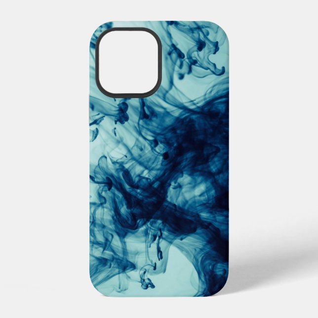 Abstract liquid blue modern design iPhone case (Back)