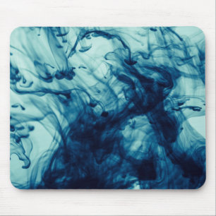 Abstract liquid blue modern design mouse pad