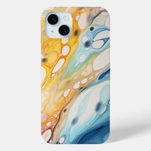 Abstract Liquid Bubbles iPhone 15 Mini Case