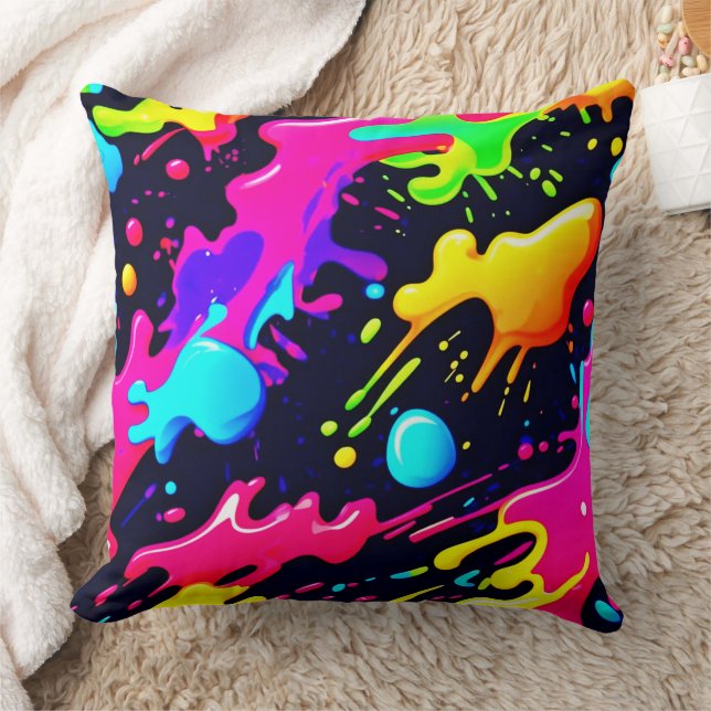 Abstract Liquid Colour Explosion Art Cushion (Blanket)