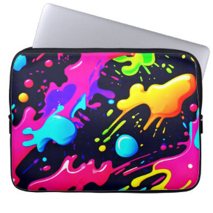 Abstract Liquid Colour Explosion Art Laptop Sleeve
