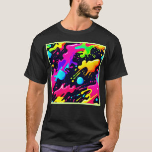 Abstract Liquid Colour Explosion Art T-Shirt