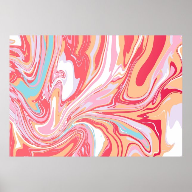Abstract liquid marble or epoxy trending backgroun poster (Front)