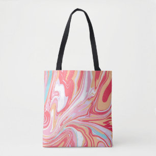 Abstract liquid marble or epoxy trending backgroun tote bag