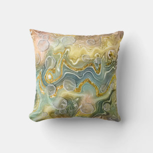 Abstract Liquid Marble Stone Texture background Cushion
