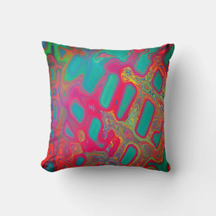 ABSTRACT LIQUID POURING ART HAND PAINTED CUSHION