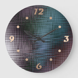 Abstract liquid texture ice glass crystal frozen m large clock