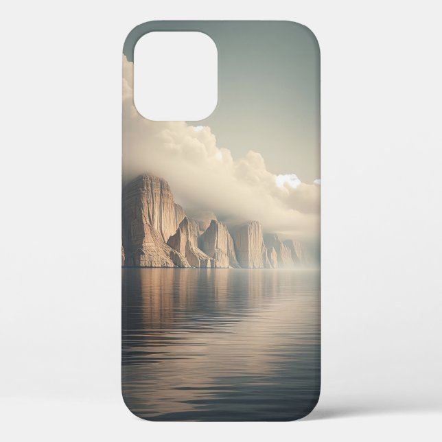 Abstract Liquid Wave Mountain Phone Case Ethereal (Back)