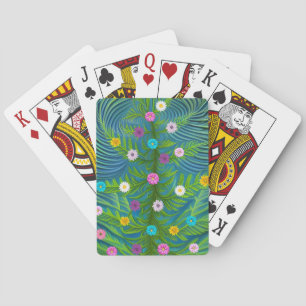 Abstract Little Daisy Garden Playing Cards