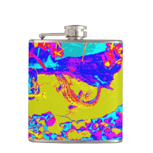 abstract lizard flask