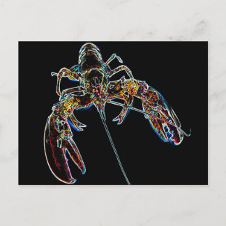 Abstract Lobster Postcard