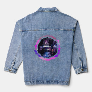 Abstract Lofi City Artwork Denim Jacket