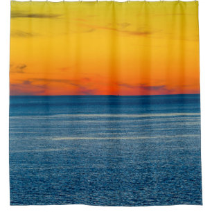 Abstract long exposure seascape with intentional c shower curtain