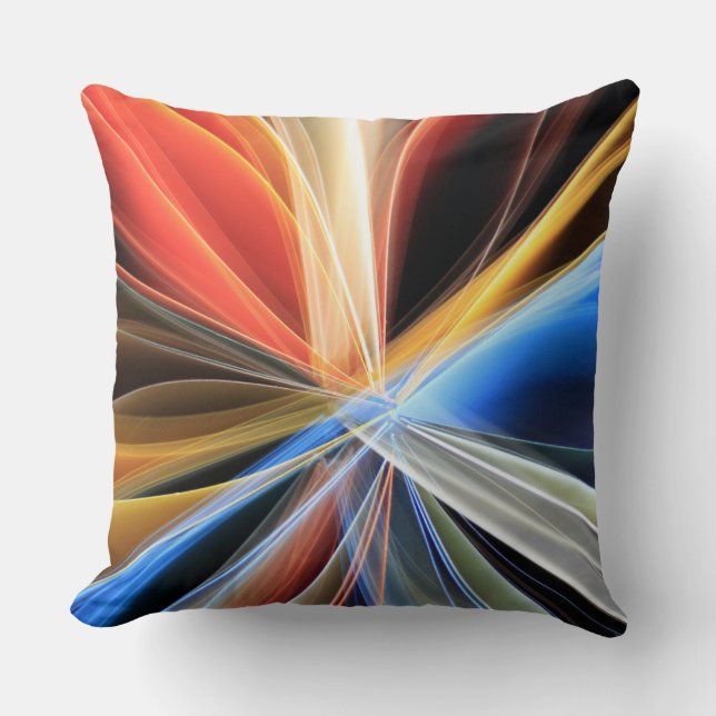 Abstract Long-Exposure Trails Cushion (Front)
