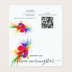 Abstract Lorikeet QR Code  Business Card