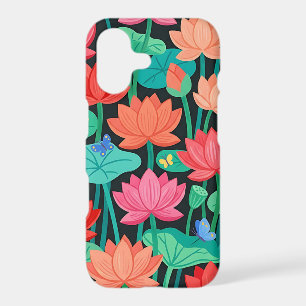 Abstract Lotus Butterfly Garden iPhone Cases