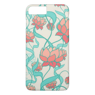Abstract Lotus Pattern iPhone 8 Plus/7 Plus Case