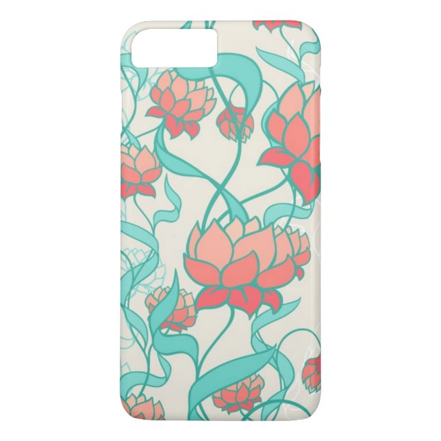 Abstract Lotus Pattern Case-Mate iPhone Case (Back)
