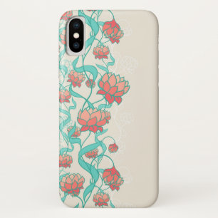 Abstract Lotus Pattern iPhone X Case